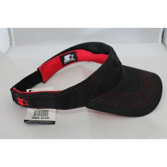 Starter Athletics Visor Black and Red. Comfort Fit, Adjustable. NWT - Picture 4 of 8